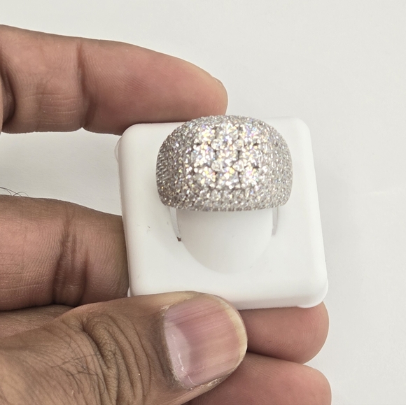925 Sterling Silver Moissanite Diamond Ring For Men